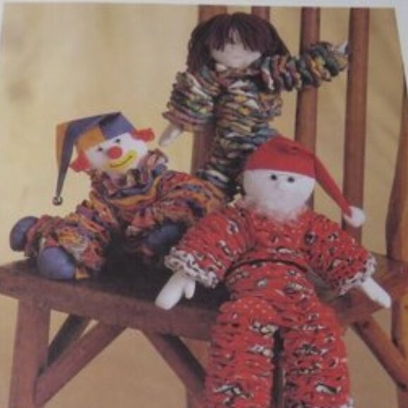 Kwik Sew 2352 Sewing Pattern NEW UNOPENED  Yo Yo Dolls Clown Vintage - Picture 6 of 6